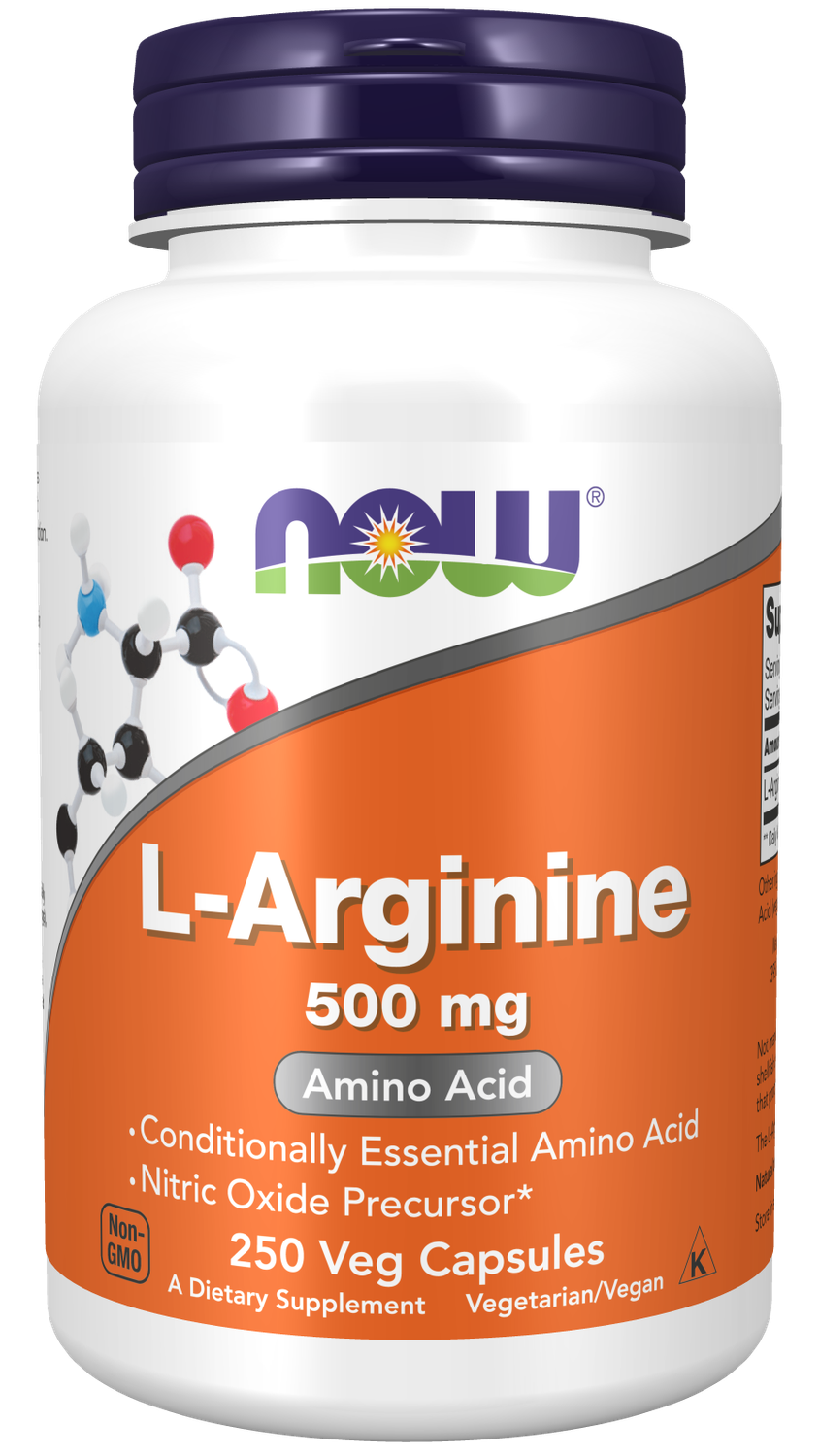 NOW L-Arginine 500 mg. 250 Caps.