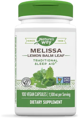 Nature&#39;s Way Melissa lemon balm leaf 100 veg caps