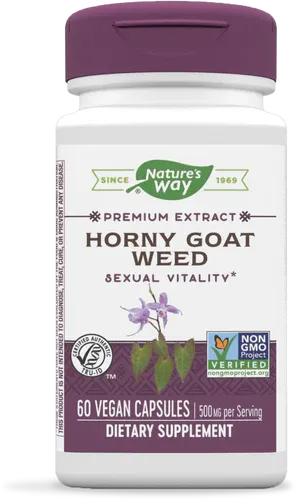Nature&#39;s Way Horny Goat Weed 60 Vegetarian Capsules 