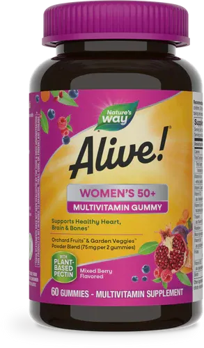 Nature&#39;s Way Alive! Women&#39;s 50+ Premium Multi Gummies 75 count
