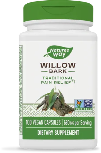 NATURE&#39;S WAY Willow (Bark) 400 mg. 100 Vegan Caps.