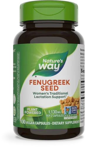 NATURE&#39;S WAY Fenugreek Seed 610 mg. 100 Veg. Caps.