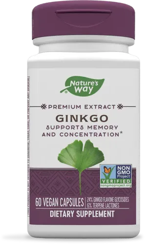NATURE&#39;S WAY Ginkgo Extr. 60 Vegan Caps.