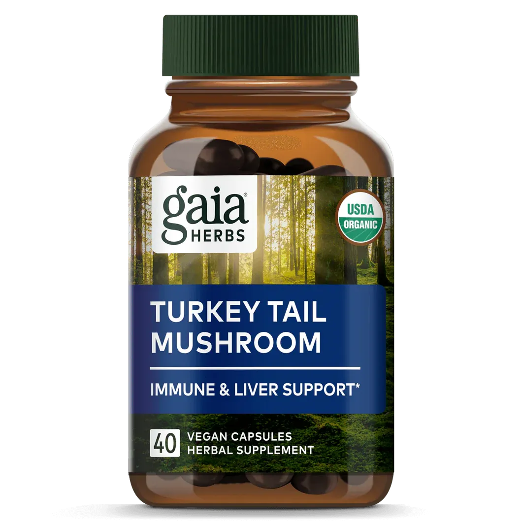 Gaia Herbs Turkey Tail Mushroom 40 vegan caps