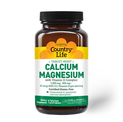 Country Life Calcium Magnesium with Vitamin D Complex Target Minis 120 vegan caps
