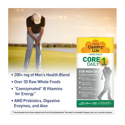 COUNTRY LIFE Once Daily Core Daily Multi For Men 50+ 60 Tabs.