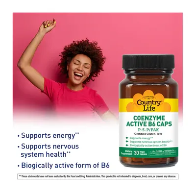 Country Life Coenzyme Active B6 Caps 30 vegan caps