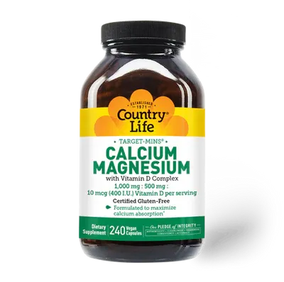 COUNTRY LIFE TM Calcium/Magnesium w/Vit. D (1000mg/50mg/400iu)