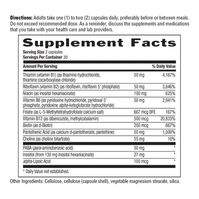 Country Life Coenzyme B-Complex Caps 60 Vegan Caps.