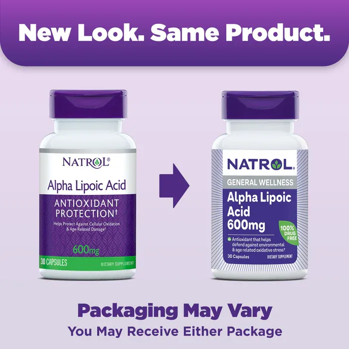 NATROL Alpha Lipoic Acid 600 mg. 30 Caps.
