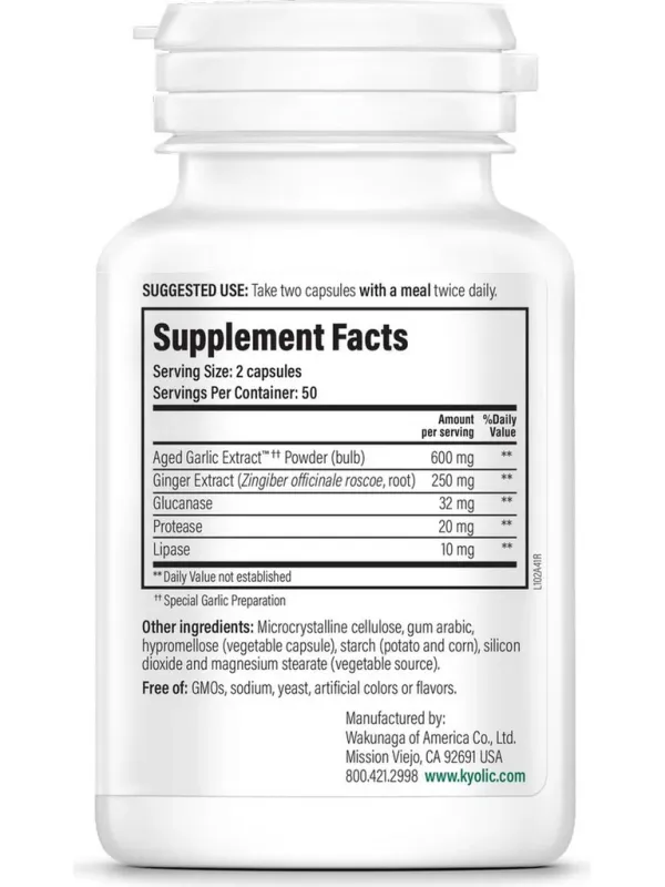 Kyolic 102 Candida Cleanse &amp; Digestion 100vc