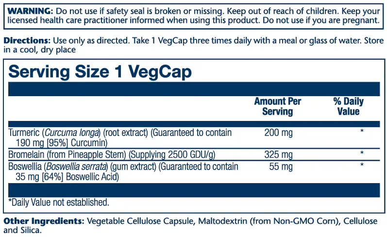Solaray Advanced Formula Turmeric Root Extract 60 Veg Caps