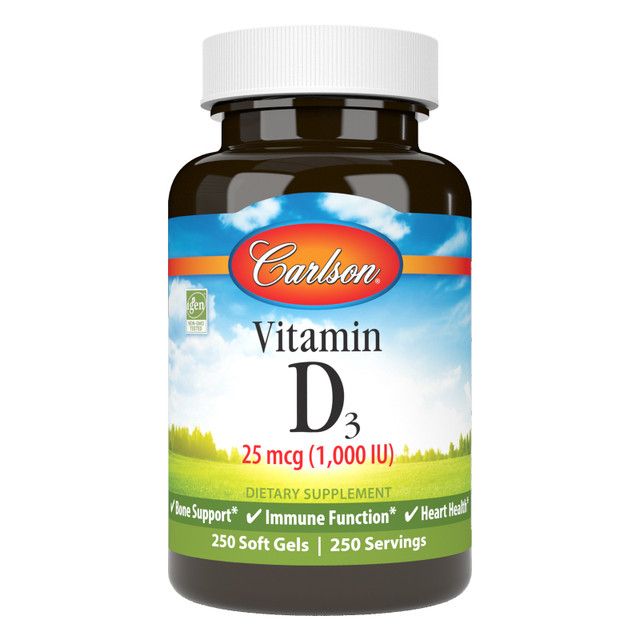 Carlson Vitamin D3 1000IU 250 Softgels