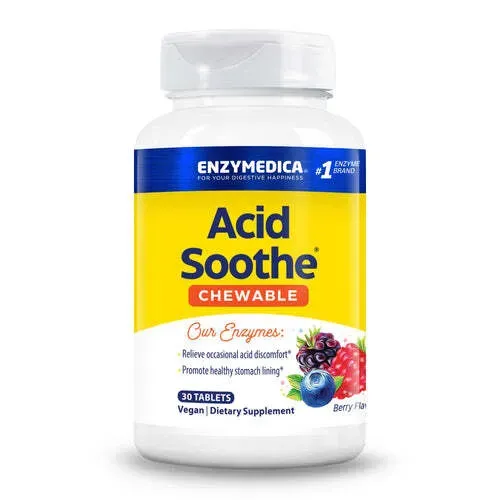 Enzemedica Acid Soothe  30 Chew Tabs Berry