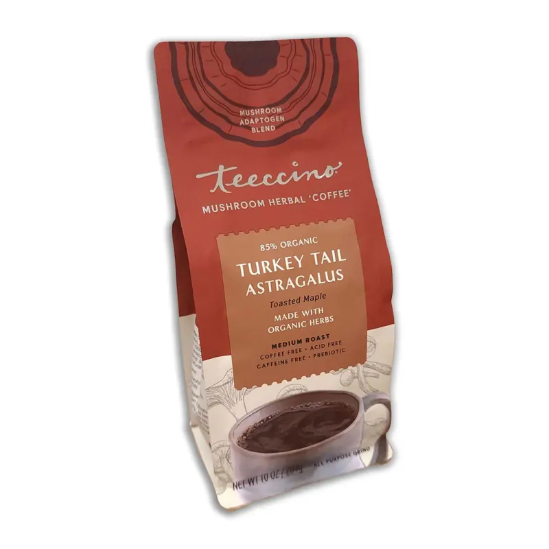 TEECCINO Mushroom Herbal 'Coffee' Turkey Tail Astragalus 10 oz.