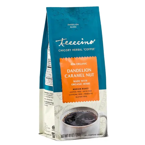 Teeccino Chicory Coffee - Dandelion Caramel Nut 10oz ground