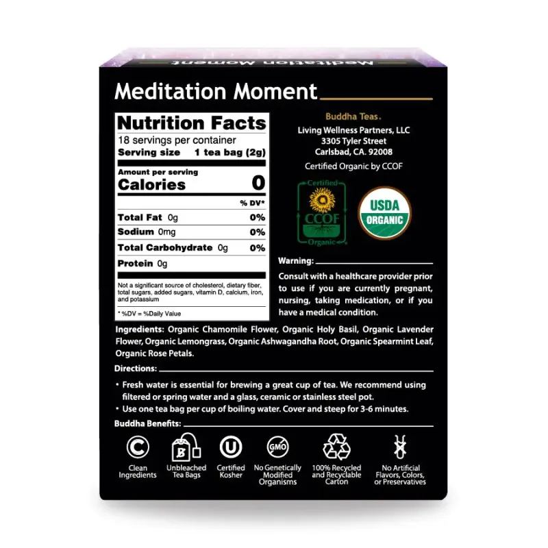 BUDDHA Meditation Moment 18 Tea Bags