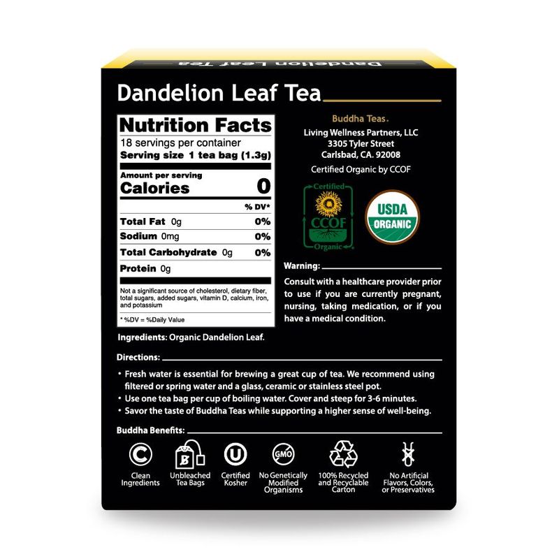 Buddah Teas Dandelion Leaf Tea