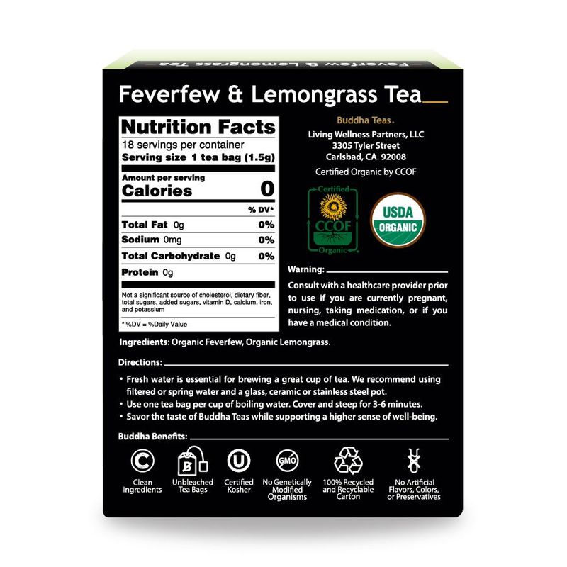Buddha Teas Feverfew And Lemongrass