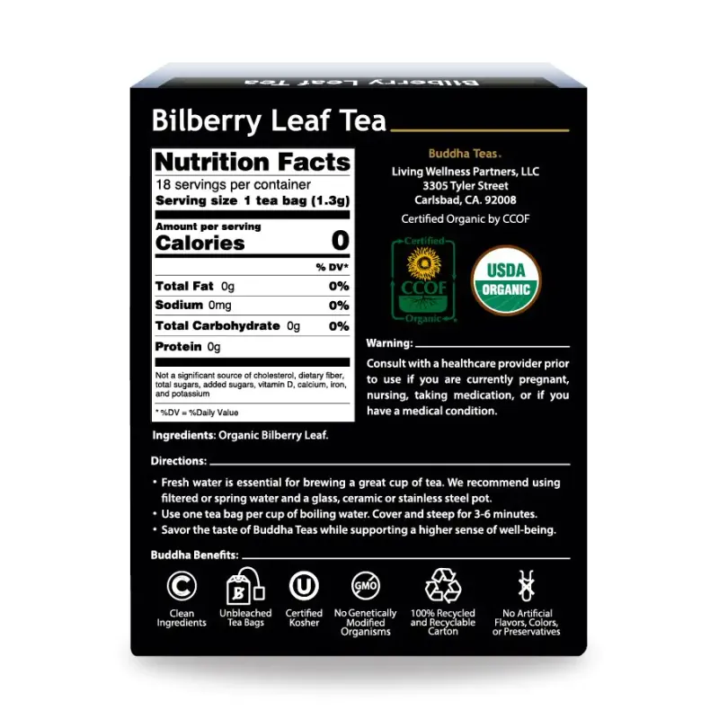 BUDDHA Bilberry Leaf 18 Tea Bags