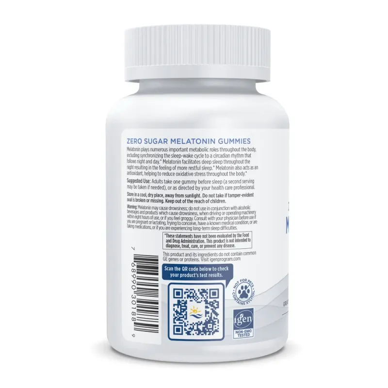 NORDIC NATURALS Zero Sugar Melatonin 1.5 mg. Rasp. Gummies