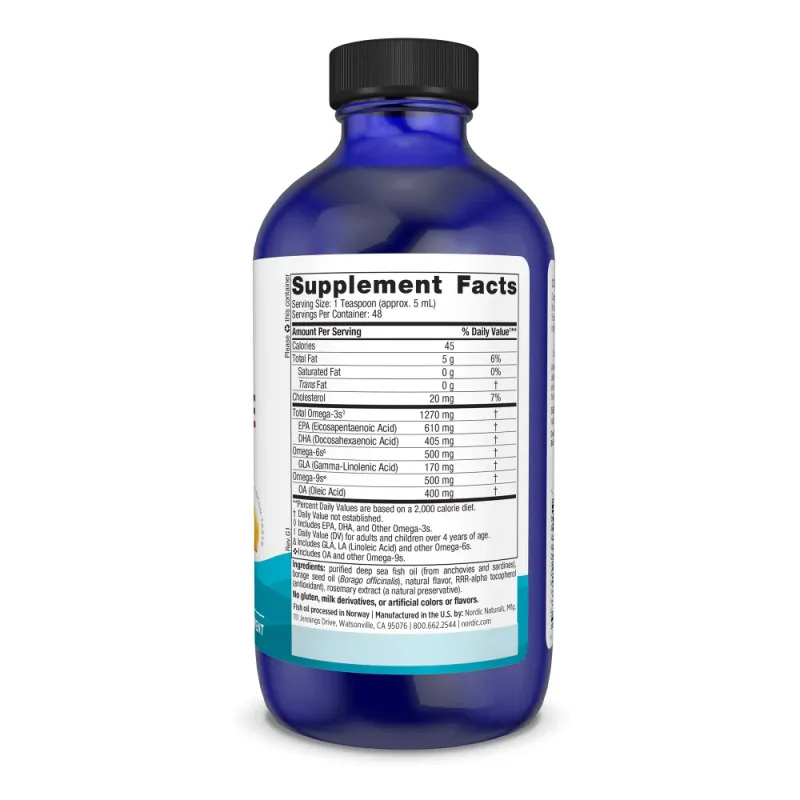 Nordic Naturals Complete Omega 1270 mg lemon flavor 8 fl oz
