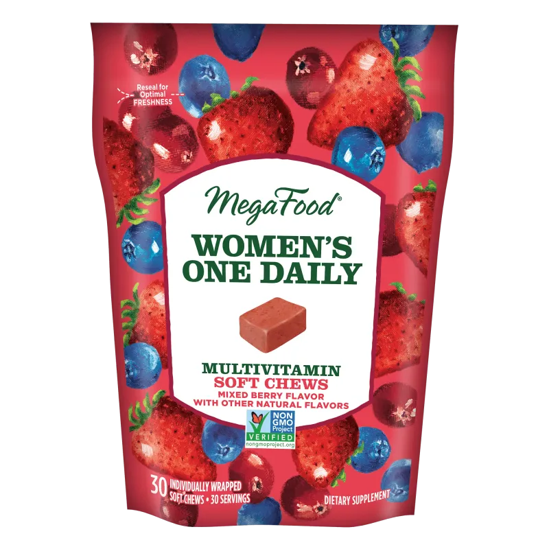 Megafood Women&#39;s One Daily Multivitamin Soft Chews - Mixed Berry Flavor 30 Soft Chews