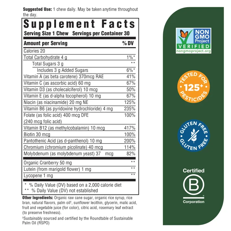 MEGAFOOD Women's Multivit. Mixed Berry Flavor 30 Soft Chews