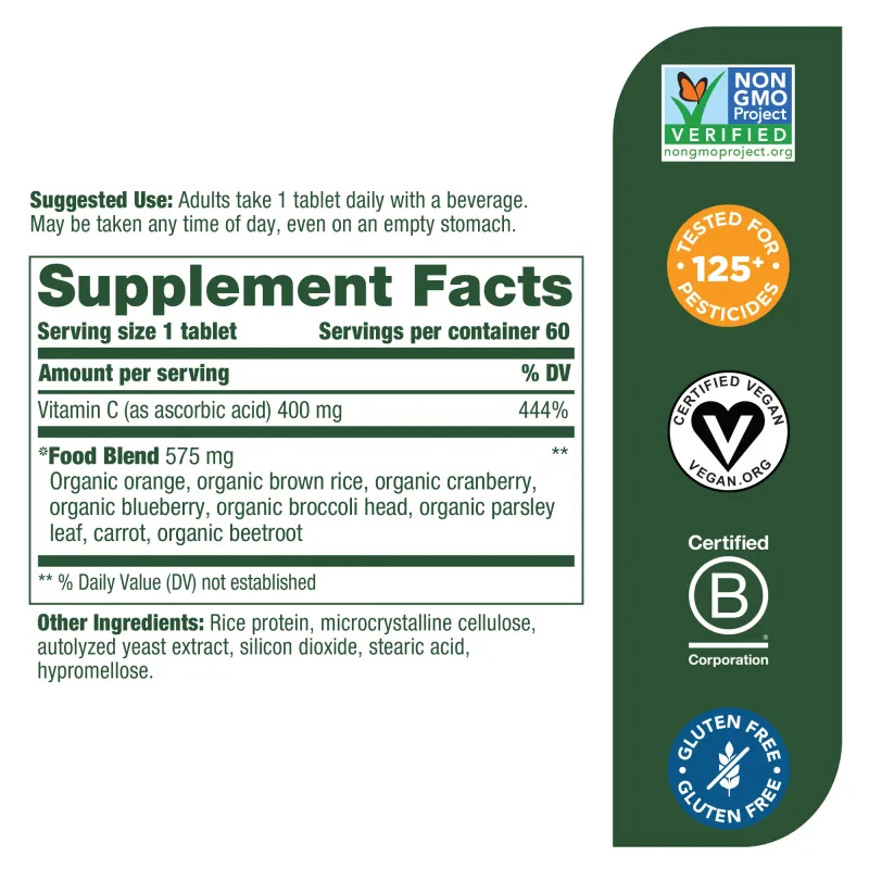 MEGA FOOD Ultra C-400 60 Tabs.