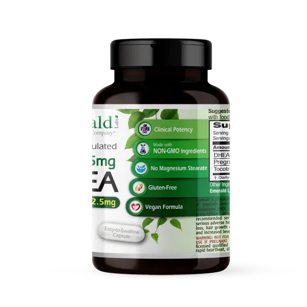 Emerald Labs Pregnenolone 50mg + DHEA 25mg 60 veg caps