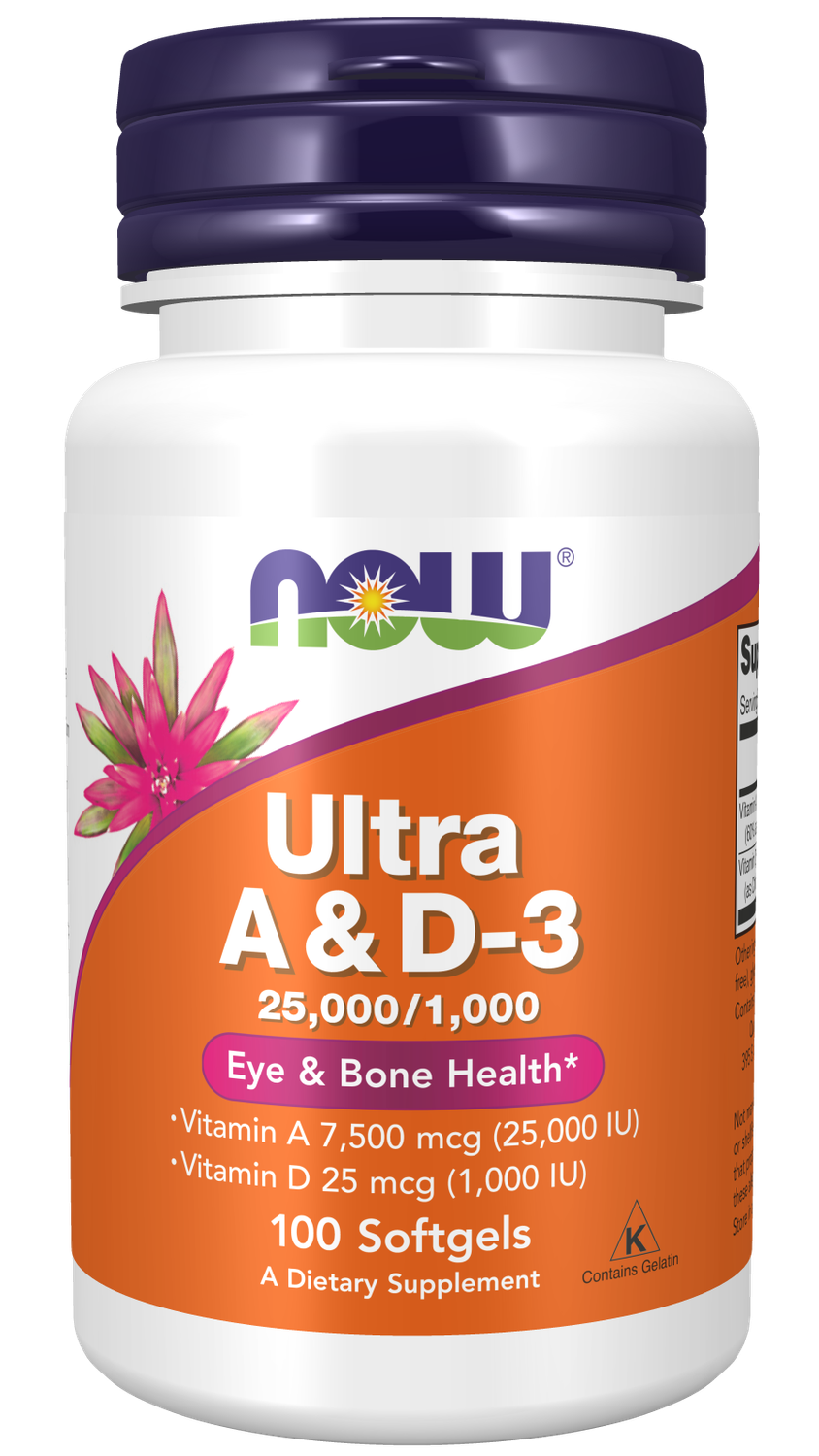 NOW Ultra A &amp; D 25,000/1,000 Units 100 Softgels