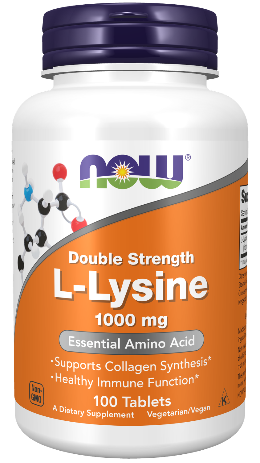 NOW L-Lysine Dbl. Str. 1000 mg. 100 Tabs.