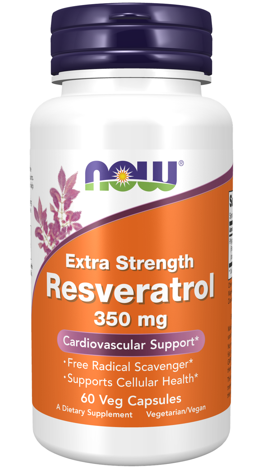 NOW Extra Strength Resveratrol 350mg 60 veg caps