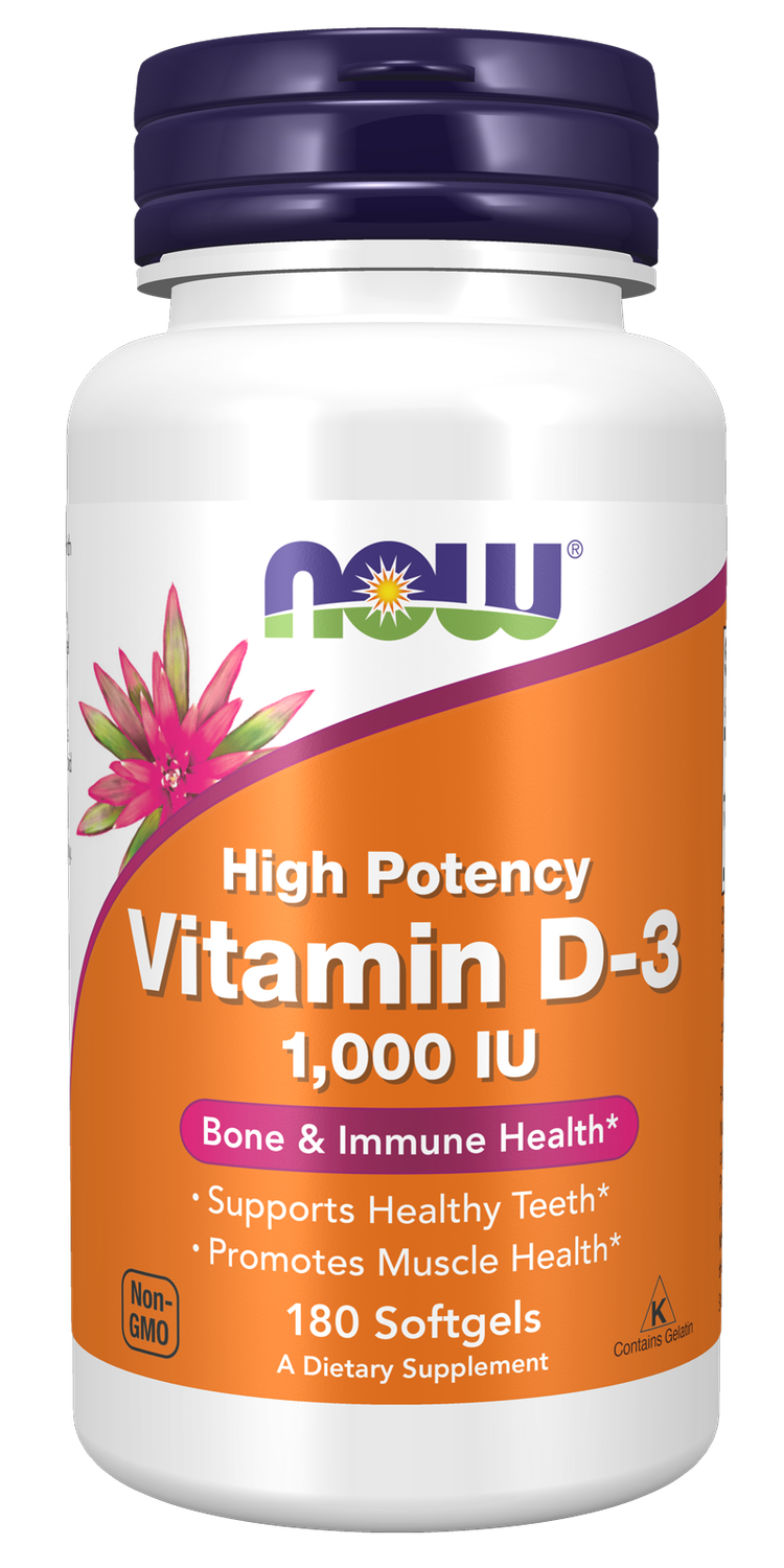 NOW Vit. D-3 --1,000 I.U.--180 Softgels