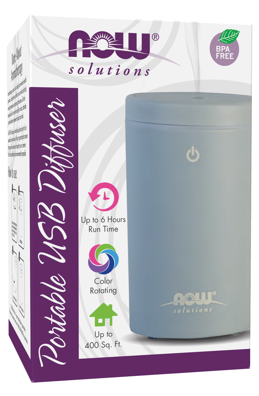 NOW Portable USB Oil Diffuser--Grey