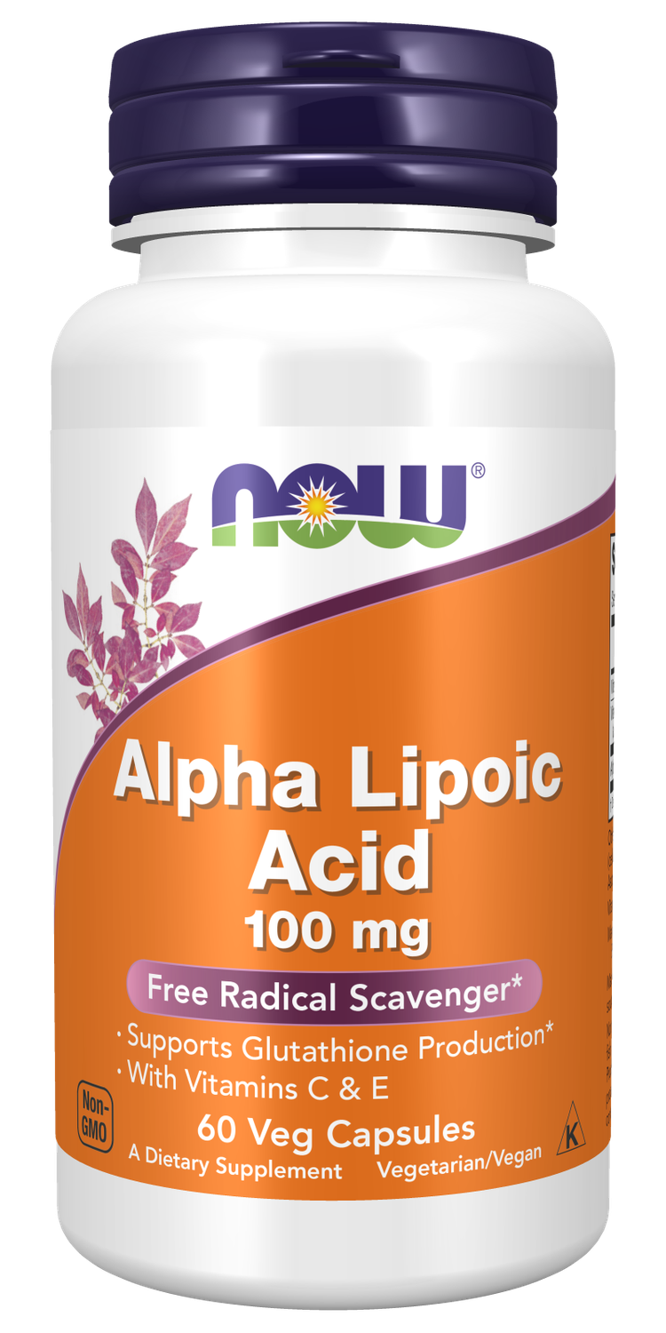 NOW Alpha Lipoic Acid 100 mg. 60 Veg. Caps.