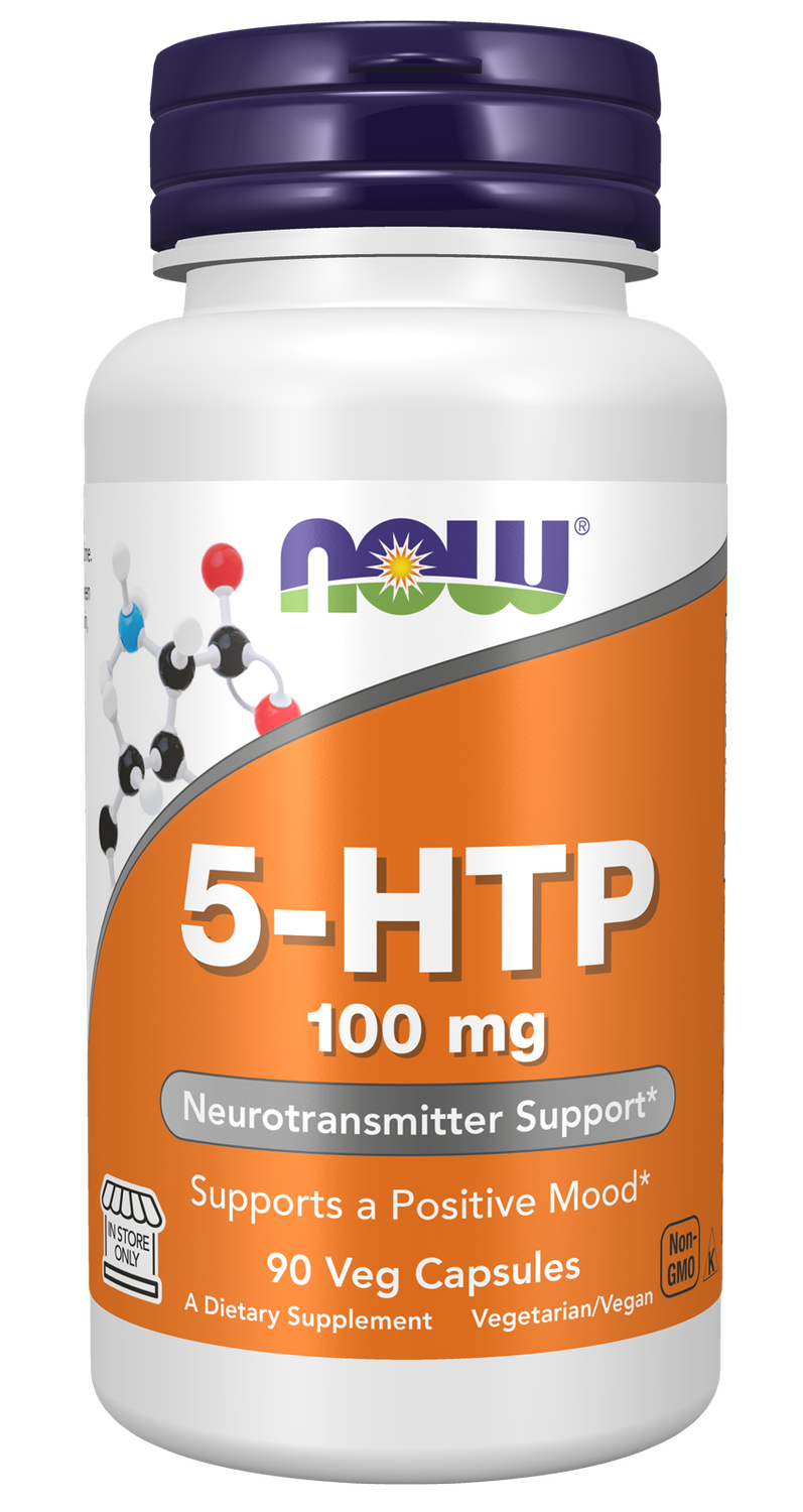 NOW 5-HTP 100mg - 90 veg capsules
