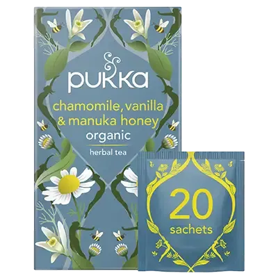 PUKKA Org. Chamomile, Vanilla, &amp; Manuka Honey 20 Tea Bags