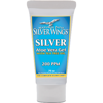 Silver Wings Silver Aloe Vera Gel With Tea Tree Oil 200 PPM .75oz
