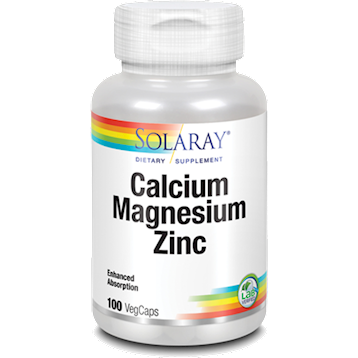 Solaray Calcium Magnesium Zinc 100 vegetarian capsules