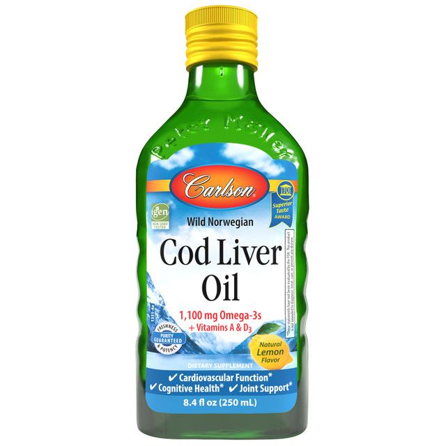 Carlson Wild Norwegian Cod Liver Oil lemon flavor 16.9 fl oz