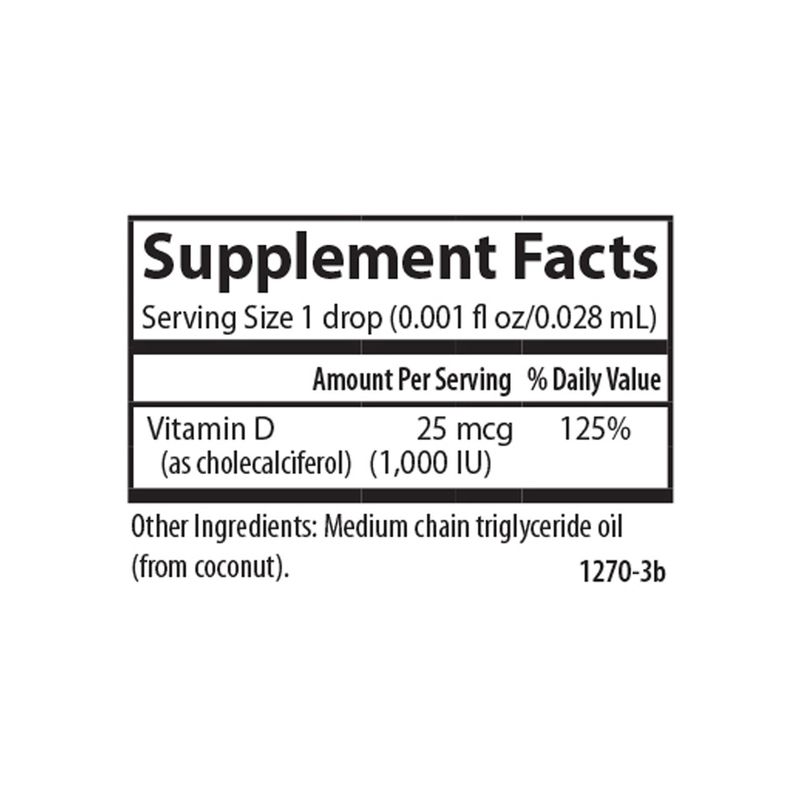Carlson Super Daily liquid Vitamin D3 1000 IU 0.35 fl oz