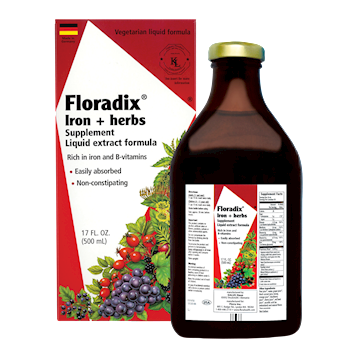 Floradix Floravital Vegan liquid Iron + Herbs 17 fl oz.