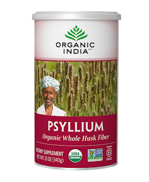 ORGANIC INDIA Organic Whole Husk Psyllium 12 Oz
