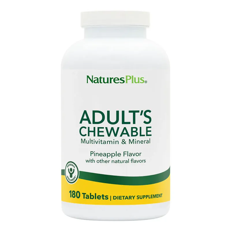 NATURES PLUS Adult Chew. Pineapple Flav. 180 Tabs.