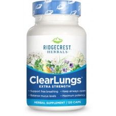 RIDGECREST HERBALS Clear Lungs Extra Str. 120 Vegan Caps.