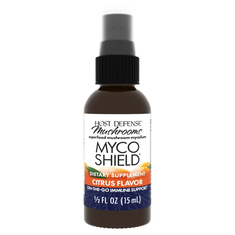 HOST DEFENSE MycoShield Spray Immune Support Citrus Flavor 1/2 Fl. Oz.