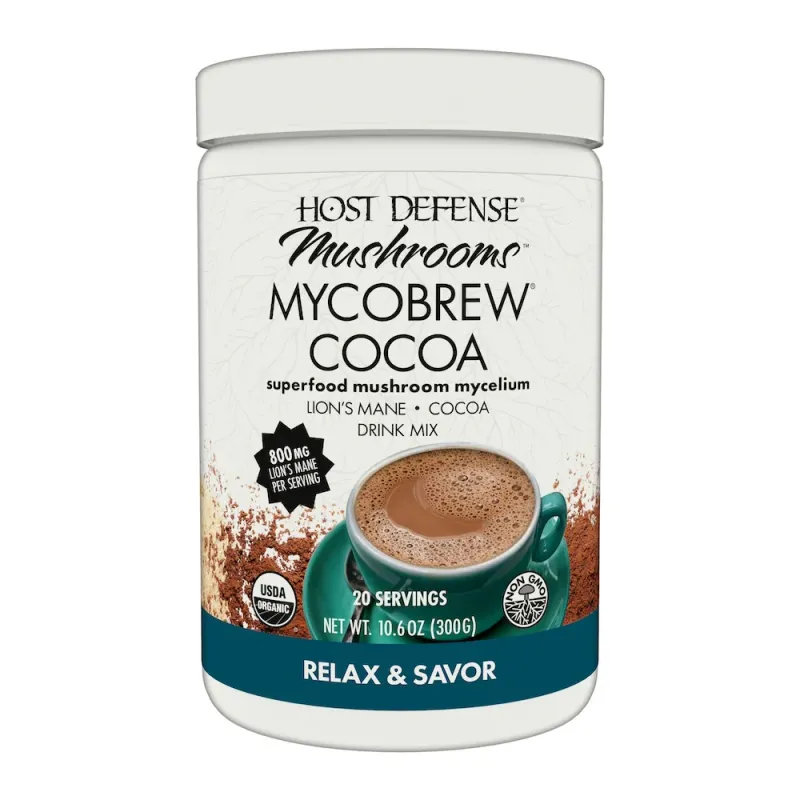 Host Defense Mycobrew Cocoa Superfood Mushroom Drink Mix 10.6oz