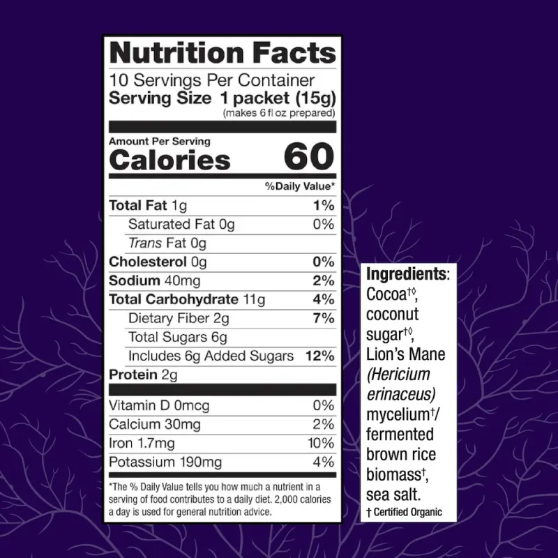 Host Defense Mycobrew Cocoa Superfood Mushroom Drink Mix 10.6oz