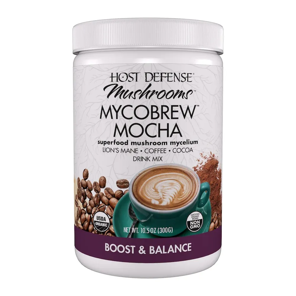Host Defense Mushrooms Mycobrew Mocha Coffee Cocoa Drink Mix 10.5oz